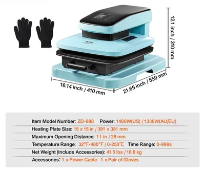 Produktbild von Automatische Wärmepresse – Sublimationspresse – T-Shirt-Presse – Transferpresse – Textilpresse