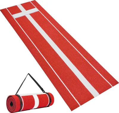 Produktbild von Baseball-Schlagmatte Trainingspad (305 x 92 cm) - Schlagkäfigmatte, Baseballmatte mit Lichtbeständigem Gras & Rutschfestem Foam-Rücken - Tragbare Softballmatte Pitching, Rot