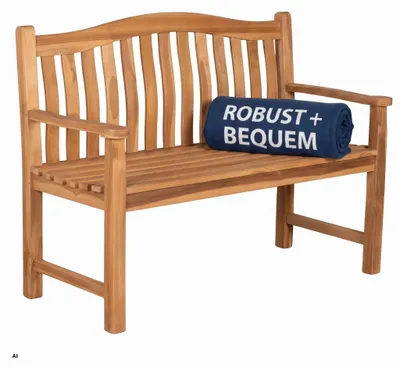 Produktbild von Holzbank Gartenbank Korfu Teak Wetterfest 2-Sitzer