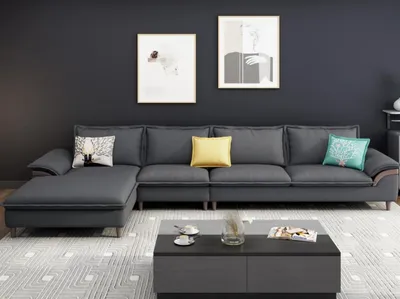 Produktbild von Textil Luxus Ecksofa L-form Polster Modern Relax Sitz Möbel Wohnlandschaft Eck