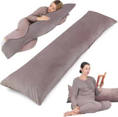 Seitenschläferkissen Schwangerschaftskissen 40x145 cm - Kuschelkissen Schlafkissen Pregnancy Pillow Stillkissen Kissen mit Bezug für Seitenschläfer und Erwachsene