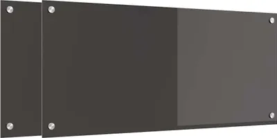 Zdjęcie produktu dla vidaXL Panel kuchenny 2 szt. ciemnoszary 90 x 40 cm Szkło hartowane