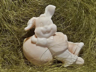 Produktbild von knuffiger EinSeifer- Osterhase aus Seife - Seifenhase - Osterdeko