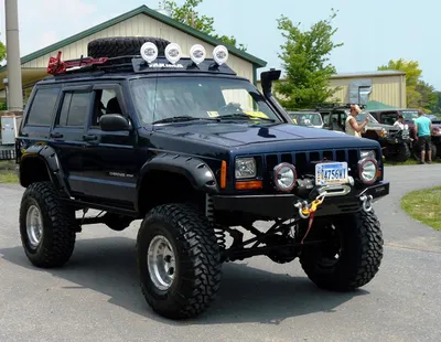 Produktbild von Kotflügelverbreiterungen für JEEP CHEROKEE XJ 1984-2001, 7 cm breit, flexibler, stoßfester Kunststoff, UV-geschützt, glatt, Komplettset