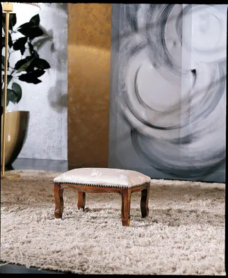 Produktbild von Polster Bank Fußhocker Ottomane Sitzhocker Sitzpouf Wohnzimmer Design Hocker