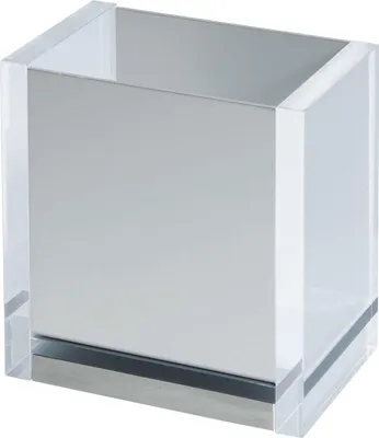 Produktbild von MAUL Stifteköcher MAULacro Acryl Aluminium 6 x 8.7 x 9.3 cm glasklar