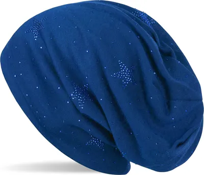 Produktbild von styleBREAKER Beanie Mütze mit Strass Sterne und all over Strasssteine, Slouch Longbeanie, Damen 04024116