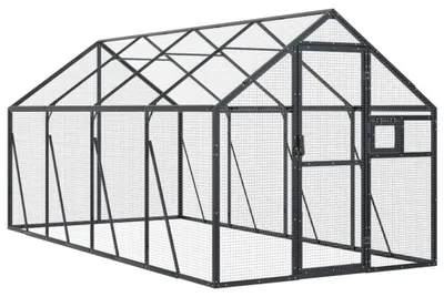 Immagine prodotto di vidaXL Voliera antracite 1,79x4x1,85 m Alluminio