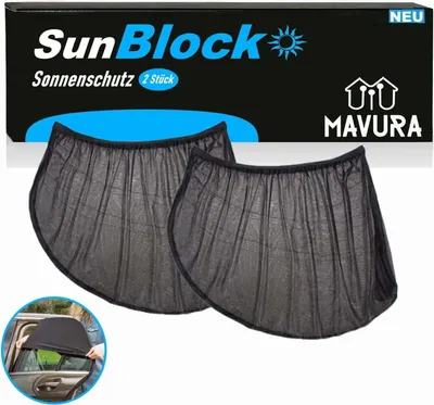 Produktbild von SunBlock osłona przeciwsłoneczna samochodowa osłona przeciwsłoneczna szyby boczne ochrona UV uniwersalna 2 szt