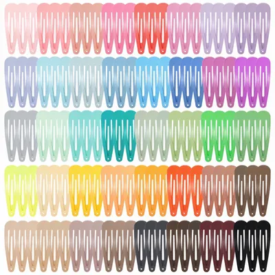 Produktbild von Metallhaarspangen mit Schnappverschluss, 40 Farben, 5,1 cm, Haarspangen, Haaraccessoires für Mädchen, Frauen und Kinder, 120 Stück