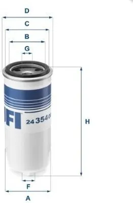 Produktbild von Kraftstofffilter UFI 24.354.00 Filtereinsatz