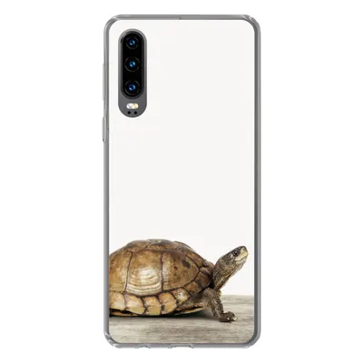Produktbild von MuchoWow® Handyhülle Schutzhülle Hülle für Huawei P30 Schildkröte - Junge - Tiere - Kinder - Mädchen Silikon Softcase Handy Hülle - Kartenbesitzer