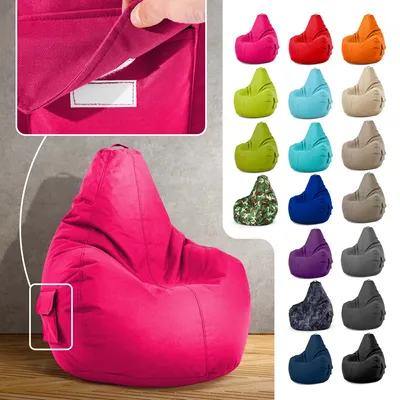 Produktbild von Green Bean® Sitzsack mit Rückenlehne "Cozy" 80x70x90cm - Gaming Chair mit 230L EPS Perlen Füllung - Pink