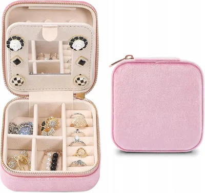 Produktbild von Elegantes Reise-Schmuckkästchen Rosa für Geschenk