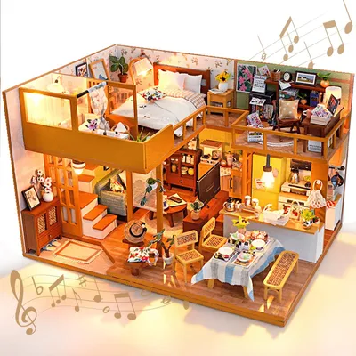 Image de Kit de construction de maison de poupée miniature, idéal pour les esprits créatifs