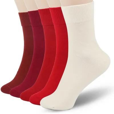 Imagen del producto de Omgoods - Juego de 5 calcetines de algodón finos para mujer