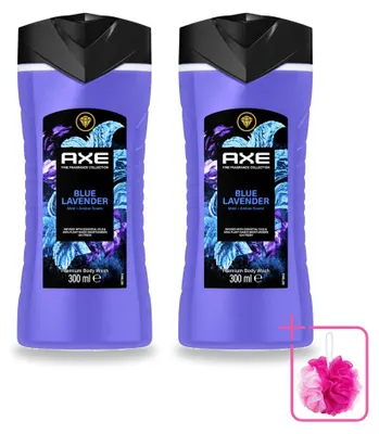 Productafbeelding van 2 x AXE Blue Lavender douchegel - 300 ml - Voordeelverpakking - 2 stuks
