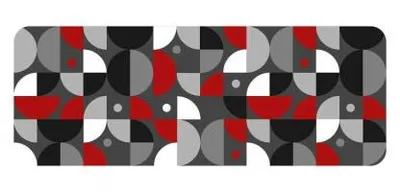Image de Tapis de cuisine d'intérieur rectangle en mousse imprimé graphique "Graphism" - Multicolore - 45 x 120 cm