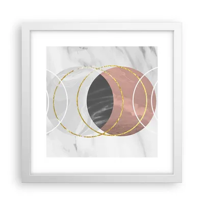 Produktbild von Gerahmtes Poster - Weißer Rahmen - Abstraktion Formen Stück - 30x30 cm - Wand Bild - Wanddeko - Wandbilder - Kunstposter - Wandposter - Bilderrahmen - Bilder - Kunstdruck - P2WAC30x30-4935