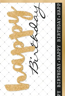 Produktbild von SUSY CARD Geburtstagskarte Glitzer "Happy"