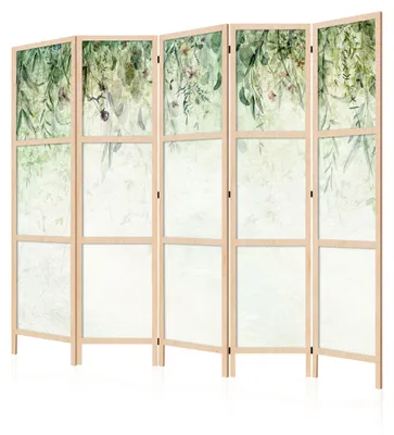 Zdjęcie produktu dla LUMASOUL Parawan jednostronny, parawan do wnętrz, motyw kwiatowy, 225 x 172 cm