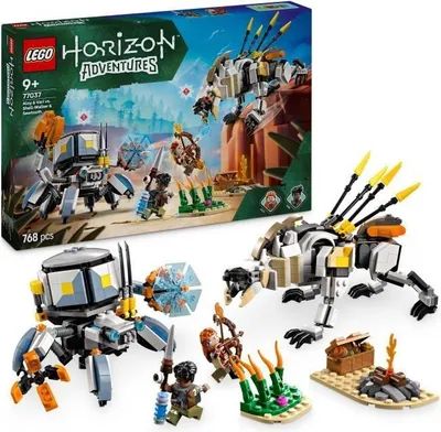 Produktbild von LEGO Horizon Adventures Aloy und Varl gegen Testudien und Sägezahn, Bauset für Kinder ab 9 Jahren, 768 Teile