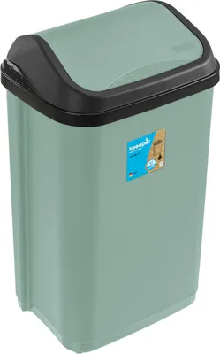 Produktbild von keeeper Mülleimer mit Schwingdeckel 10 L,  25,5 x 19 x 38 cm, Swantje, Grün (Nordic Green)
