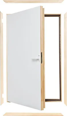 Produktbild von Fakro Kniestocktür/Drempeltür DWT 690 x 990 x 110 mm Fichte Kiefer CPL weiß