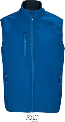 Produktbild von SOLs 03825 | MenŽs Falcon Zipped Herren Softshell Bodywarmer - Farbe: Royal Blue - Größe: 3XL