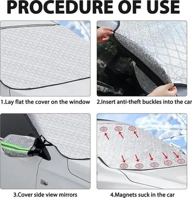 Image de Couverture antigel pour voiture 145 x 120 cm, neige
