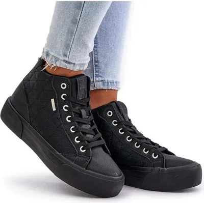 Produktbild von Wärmende Damenschuhe Mit Nähten Big Star OO274A480 Schwarz 36