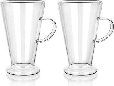 Produktbild von Doppelwandiges Gläserset - 2 Stück - Latte, Cappuccino 400ml