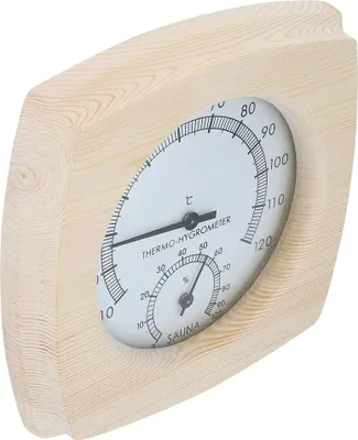 Obrázek produktu pro Dřevěný teploměr ThermoHygrometer Vlhkoměr pro koupelnu Sauna Room Accessory