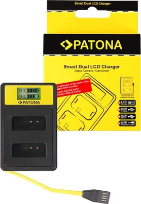 Produktbild von Smart Dual LCD USB Ladegerät für Canon LP-E12 LPE12 EOS M Lade Gerät Lader
