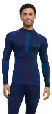 Image de T-shirt de sous-vêtement thermique FALKE pour hommes, col roulé, manches longues, matière fonctionnelle à séchage rapide