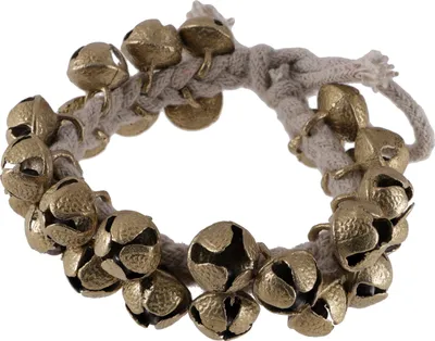 Produktbild von Indische Ghungroo, Fußglöckchen, Armglöckchen, Tanzschelle, Armband, Braun, Musikinstrumente