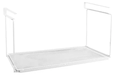 Metall-Hängekorb unter Regal, verstellbar 38-70 cm, weiß