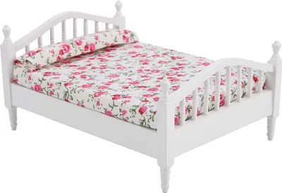 Immagine prodotto di Letto casa delle bambole, mobili per bambole vero letto portatile mini lettino alla moda per bambole