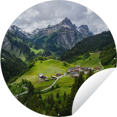 Produktbild von MuchoWow® Gartenposter Outdoor-Poster Rund Berge in Österreich Ø 150 cm Gartendeko Rundes Poster draußen