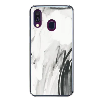 Produktbild von MuchoWow® Handyhülle Schutzhülle Hülle für Samsung Galaxy A40 Kunst - Schwarz - Weiß - Abstrakt Silikon Softcase Handy Hülle - Handy-Tasche