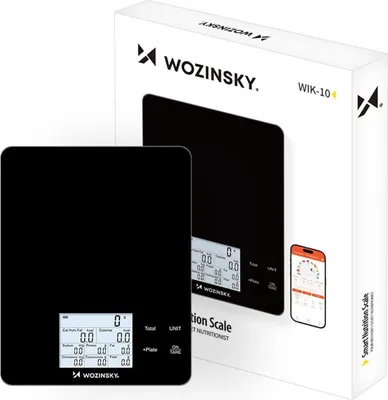 Image de Wozinsky WIK-10 Balance de cuisine intelligente avec application Bluetooth – Noir