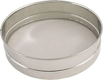 Produktbild von Professionelles Mehlsieb aus Edelstahl, Ø 31 cm, 1 mm Lochung, mit hohem Rand