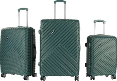 Produktbild von Aga Travel Reisekofferset, Kofferset  MR4677 Dunkelgrün, Hartschale, TSA, 4 Rollen, Reisekoffer, Koffer