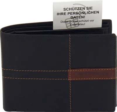 Produktbild von Friedrich Lederwaren Scheintasche Leder schwarz RFIDScannerschutz, 16051-2