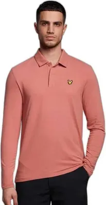 Immagine prodotto di Lyle & Scott Polo a maniche lunghe con bottoni nascosti Arancione M Uomo Arancione M