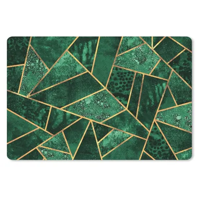 Produktbild von MuchoWow® Mauspad Mousepad Smaragd - Gold - Abstrakt - Muster 27x18 cm - Mousepads - Maus Mat - Pad - Mausunterlage - Büroartikel - Desk Matten