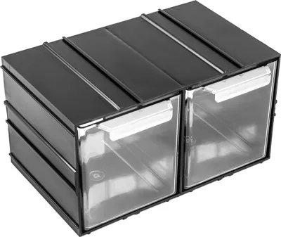 Obrázek produktu pro Skříň modulární s 2 zásuvkami police 23 x 13 cm plynule rozšiřitelný Kombinovaný modul průhledný