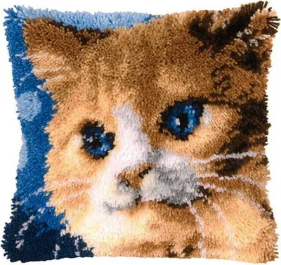 Produktbild von Segeltuch gehäkelt - Katzenkissen