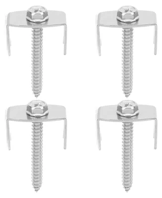 Image de Lot de 50 fixations pour poteaux de clôture : vis-clous réutilisables en acier inoxydable à usage intensif pour clôtures grillagées de jardin