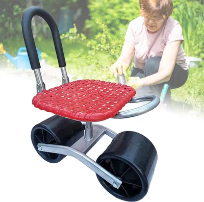 Produktbild von Gartencar – Rollstuhl – mit 3 Rädern – Gartenhelfer – Höhenverstellbar – Rot